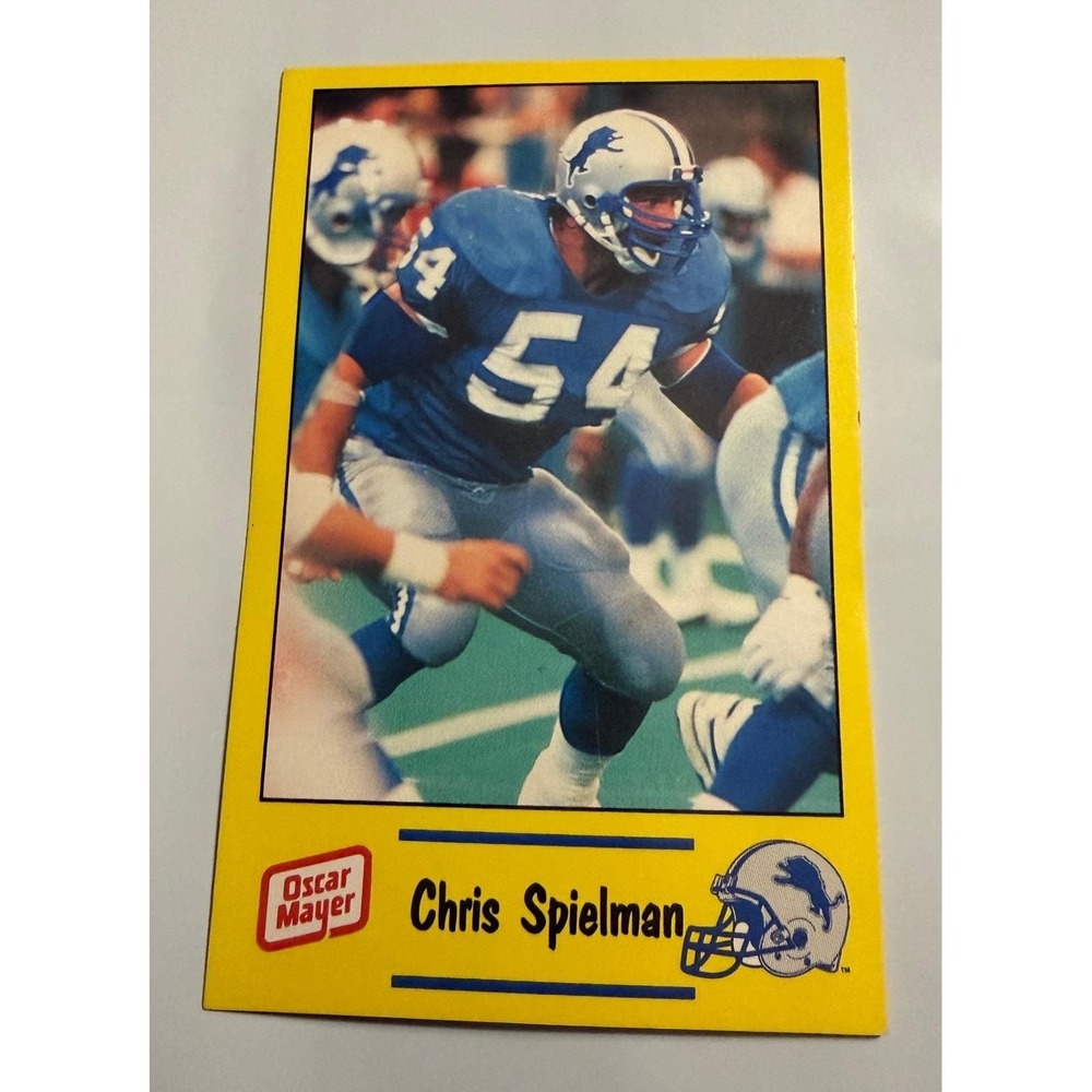 1991 Oscar Mayer Detroit Lions Football Cards Chris Spielman Barry Sanders